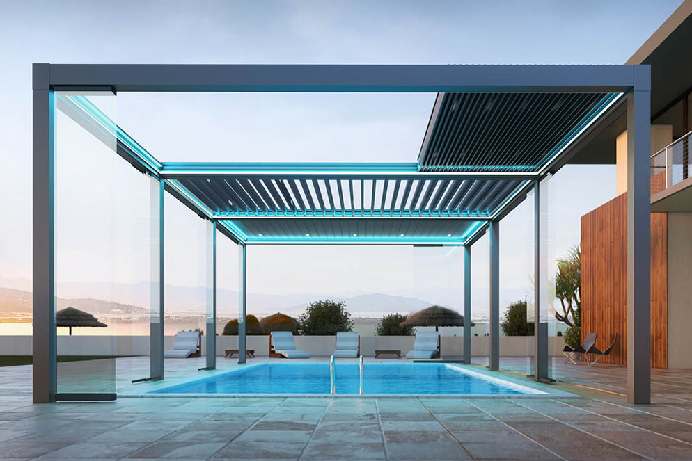 Retractable Pergola - Open Configuration